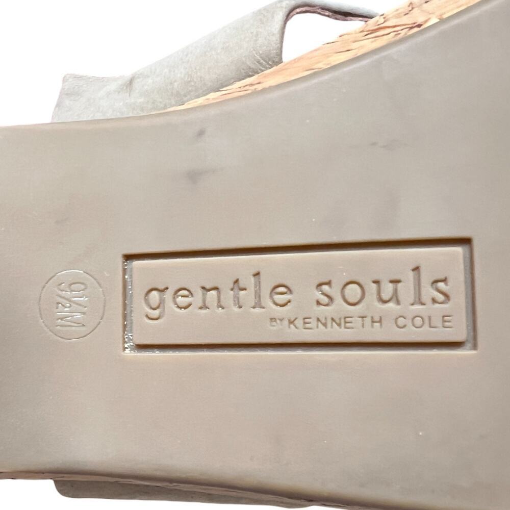 GENTLE SOULS Kenneth Cole Paulina Cross Women 9.5 Cork Heel Platform Wedge READ - Picture 14 of 14